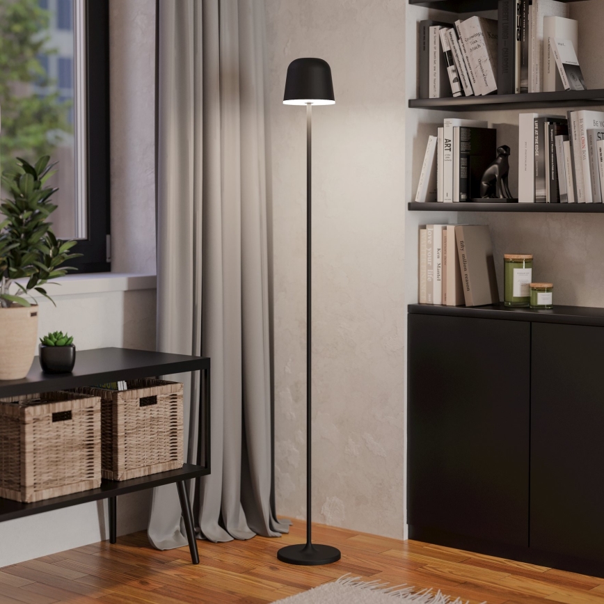 Eglo - LED šviesos reguliavimas lauko įkraunamas Toršeras LED/4,3W/5V 2400/3000/4000K IP54 juoda