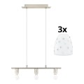 Eglo - LED šviestuvas ant laido MY CHOICE 3xE14/4W/230V matinio chromo/baltas