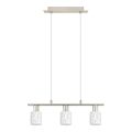 Eglo - LED šviestuvas ant laido MY CHOICE 3xE14/4W/230V matinio chromo/baltas