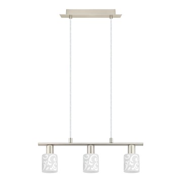 Eglo - LED šviestuvas ant laido MY CHOICE 3xE14/4W/230V matinio chromo/baltas