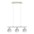 Eglo - LED šviestuvas ant laido MY CHOICE 3xE14/4W/230V matinis chromas/balta/juoda