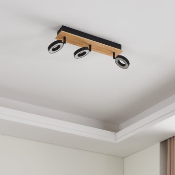 Eglo - LED taškinis šviestuvas 3xLED/4,2W/230V juoda/ruda