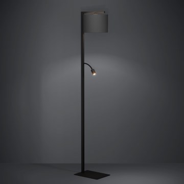 Eglo - LED toršeras 1xE27/40W/230V + LED/3,8W 3000K juoda
