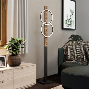 Eglo - LED toršeras 2xLED/12W/230V 3000K ruda/juoda