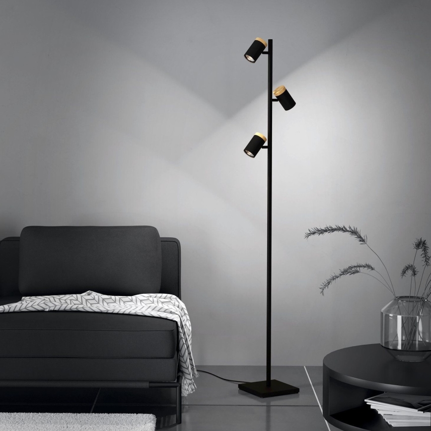 Eglo - LED toršeras 3xGU10/4,5W/230V 3000K juoda/ruda