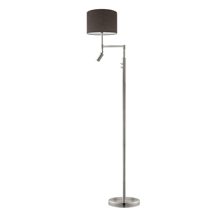 Eglo - LED toršeras TUNJA 1xE27/60W/230V + LED/2,1W diametras 30 cm matinis chromas/ruda