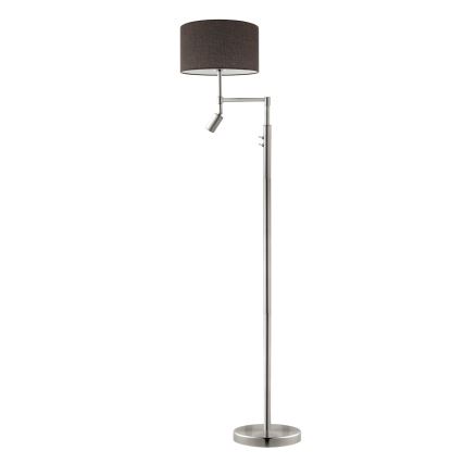 Eglo - LED toršeras TUNJA 1xE27/60W/230V + LED/2,1W diametras 38 cm matinis chromas/ruda