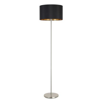 Eglo - LED toršeras TUNJA 1xE27/60W/230V matinis chromas/juoda