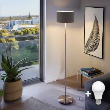 Eglo - LED  Toršeras TUNJA 1xE27/60W/230V matinis chromas/ruda