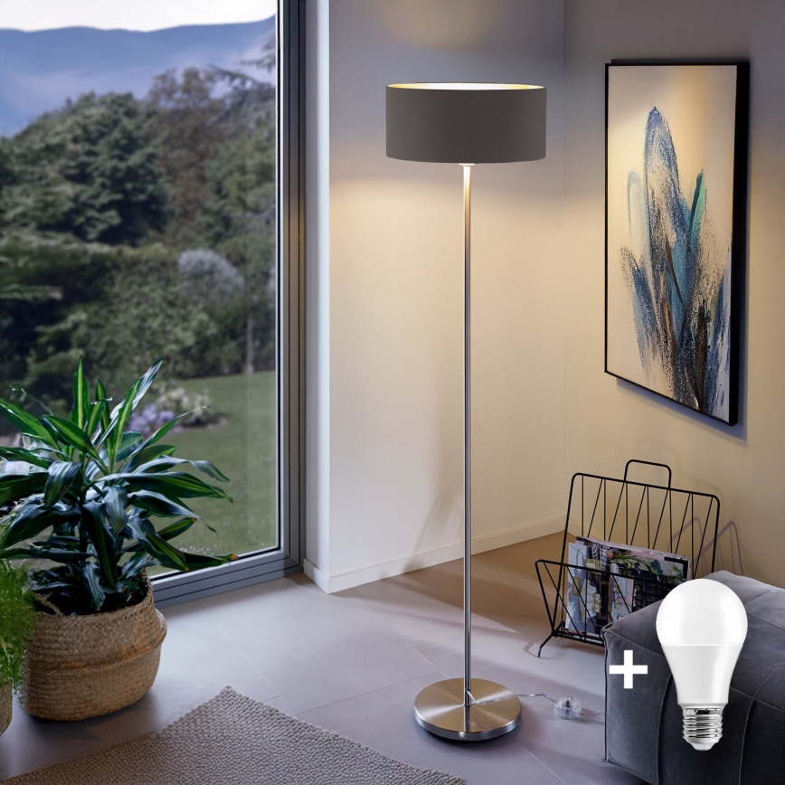 Eglo - LED  Toršeras TUNJA 1xE27/60W/230V matinis chromas/ruda