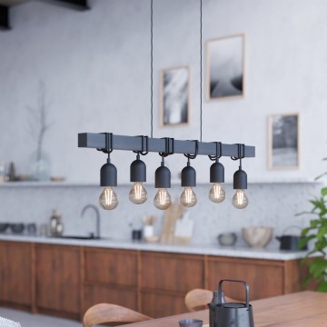 Eglo - Liustra ant troselio TOWNSHEND 6xE27/60W/230V