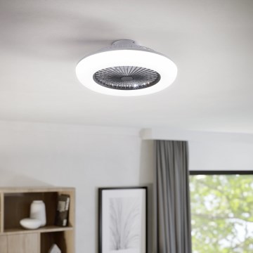 Eglo - lubinis ventiliatorius su dimeriuojamu LED apšvietimu 3xLED/12,6W/230V 2700-6500K Ø55 cm pilkas + nuotolinio valdymo pultas