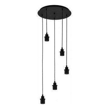 Eglo - Maitinimo kabelis WRINGTON 5xE27/60W/230V juodas