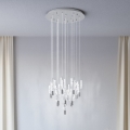 Eglo - pakabinamas LED šviestuvas ant laido 15xLED/2,6W/230V 2200/3000/4000K blizgus chromas