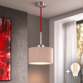 Eglo - Pakabinamas LED šviestuvas ant laido TUNJA 1xE27/60W/230V skersmuo 20 cm smėlinė/raudona