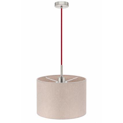 Eglo - Pakabinamas LED šviestuvas ant laido TUNJA 1xE27/60W/230V skersmuo 20 cm smėlinė/raudona
