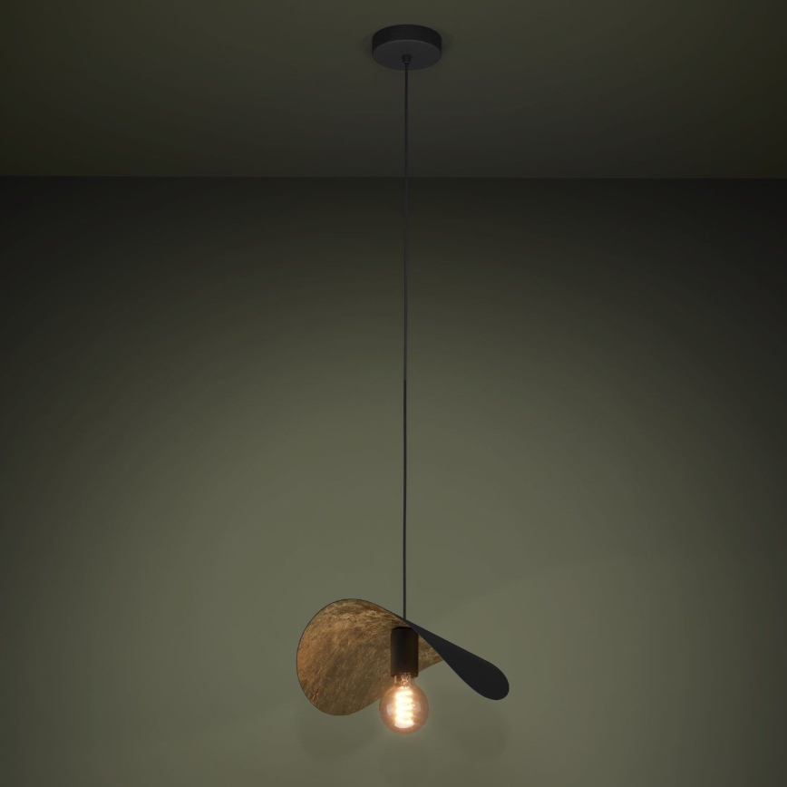 Eglo - Pakabinamas sietynas 1xE27/40W/230V 41 cm juoda/auksas