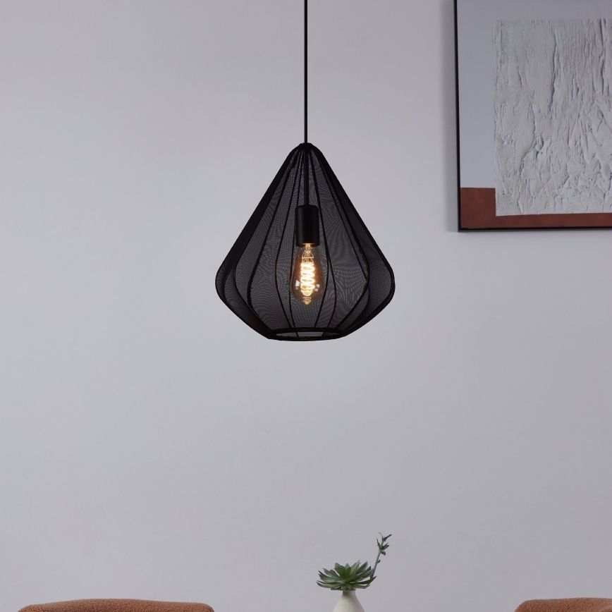 Eglo - Pakabinamas sietynas 1xE27/40W/230V diametras 33,5 cm juoda