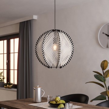 Eglo - Pakabinamas sietynas 1xE27/40W/230V diametras 48 cm balta/juoda