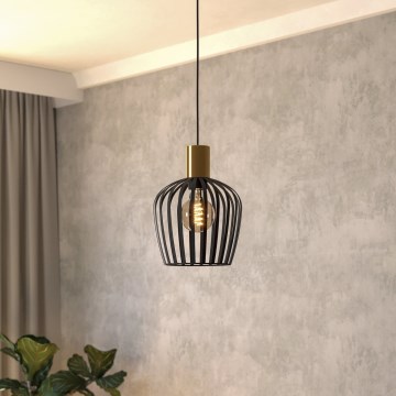 Eglo - Pakabinamas sietynas 1xE27/40W/230V juoda/auksas