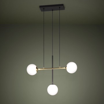 Eglo - Pakabinamas sietynas 3xE14/40W/230V auksas/juoda