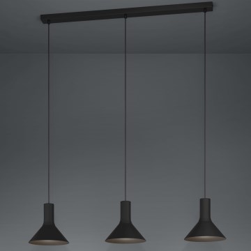 Eglo - Pakabinamas sietynas 3xE27/28W/230V juoda