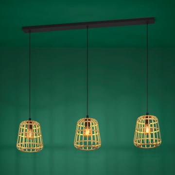Eglo - Pakabinamas sietynas 3xE27/40W/230V bambukas