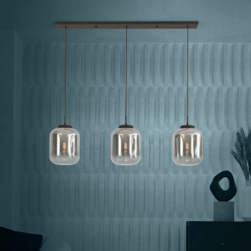 Eglo - Pakabinamas sietynas 3xE27/40W/230V dūminis