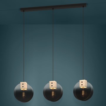 Eglo - Pakabinamas sietynas 3xE27/40W/230V dūminis