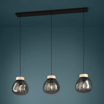 Eglo - Pakabinamas sietynas 3xE27/40W/230V dūminis