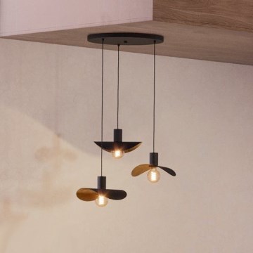 Eglo - Pakabinamas sietynas 3xE27/40W/230V juoda/auksas