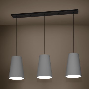 Eglo - Pakabinamas sietynas 3xE27/40W/230V pilka