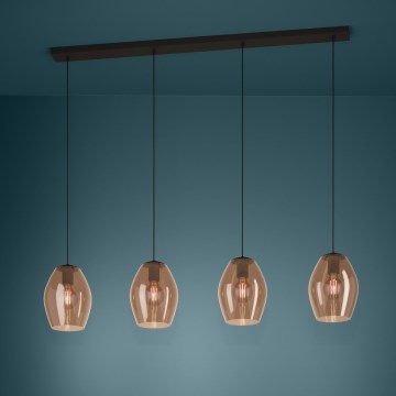 Eglo - Pakabinamas sietynas 4xE27/40W/230V ruda