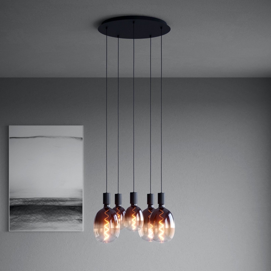 Eglo - Pakabinamas sietynas 5xE27/40W/230V juoda