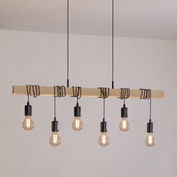 Eglo - Pakabinamas sietynas TOWNSHEND 6xE27/60W/230V - FSC sertifikuota
