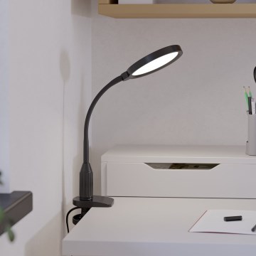 Eglo - reguliuojama lanksčioji LED lempa su spaustuku LED/5,5W/230V 2700/4000/6500K juoda