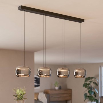 Eglo - reguliuojama LED liustra ant laido 4xLED/5,8W/230V juoda/dūminė