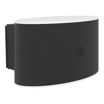 Eglo - reguliuojamas įkraunamas, lietimui valdomas lauko sieninis LED šviestuvas LED/5W/5V 2000 mAh 3000/4000/6500K IP44 juodas