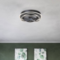 Eglo - reguliuojamas LED lubinis ventiliatorius 4xLED/9W/230V 2700-6500K, skersmuo 50 cm, juodas + nuotolinis valdymas