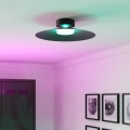 Eglo - RGBW LED dimeriuojamas lubinis šviestuvas, 15,5 W, 230 V, 2700–6500 K, skersmuo 45 cm, juodas