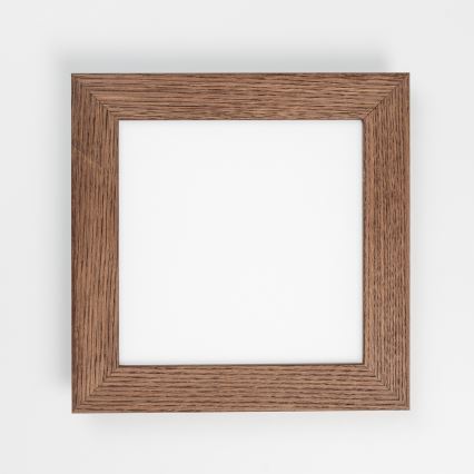 Eglo - LED RGBW reguliuojama ant paviršiaus montuojama panelė SALOBRENA-C WOOD LED/16W/230V 2700-6500K 34x34 cm tamsiai ruda + nuotolinis pultas