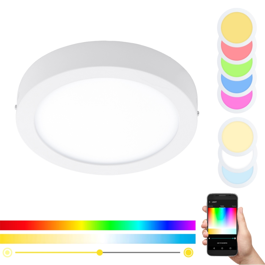 Eglo - RGBW Reguliuojamas lubinis šviestuvas FUEVA-C LED/21W/230V