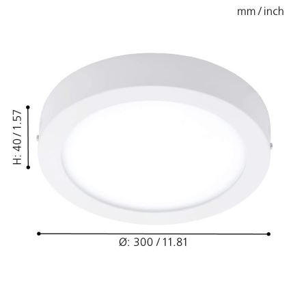 Eglo - RGBW Reguliuojamas lubinis šviestuvas FUEVA-C LED/21W/230V
