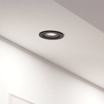 Eglo - Rinkinys (3 vnt.) LED įmontuojami taškiniai šviestuvai, 1x GU10/4,5W/230V, juodi