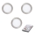 Eglo - RINKINYS 3 vnt. LED reguliuojamų įleidžiamų šviestuvų TINUS LED/11W/230V + nuotolinio valdymo pultas