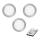 Eglo - RINKINYS 3x LED Reguliuojamas įmontuojamas šviestuvas TINUS LED/6W/230V + nuotolinio valdymo pultas