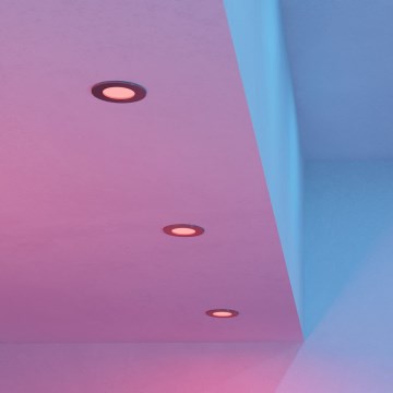 Eglo - RINKINYS 3xLED RGBW reguliuojamas vonios įleidžiamasis šviestuvas LED/2,8W/230V 2700-6500K pr. 8,8cm IP44 matinis chromas