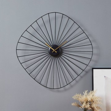 Eglo - Sieninis laikrodis 1xAA 60x60 cm juoda