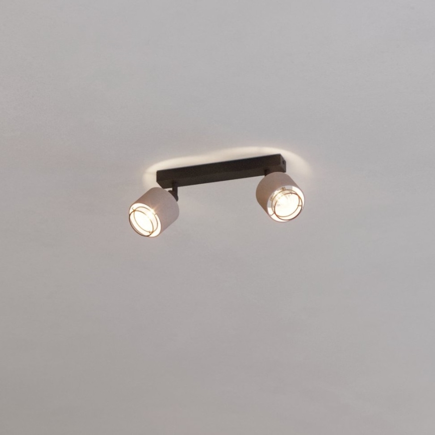 Eglo - Sieninis šviestuvas 2xE14/40W/230V juoda/smėlio spalva