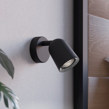 Eglo - Sieninis taškinis šviestuvas 1xGU10/5W/230V juodas